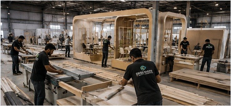 Exhibition stall fabrication production